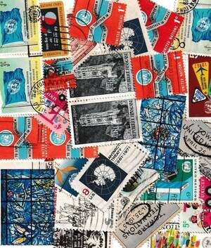 Vintage United Nations and International Postage Stamp Collection Assortment